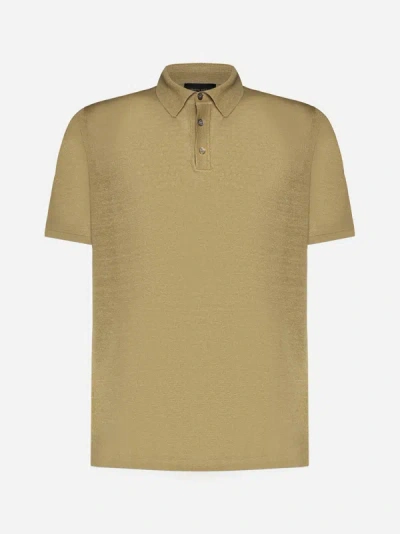 Shop Roberto Collina Cotton Knit Polo Shirt In Straw