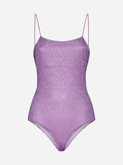 Shop Oseree Lumiere Swimsuit In Wisteria