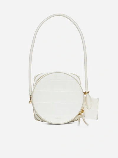 Shop Jacquemus Le Vanito Leather Bag In Light Ivory