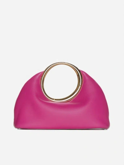 Shop Jacquemus Le Petit Calino Leather Bag In Dark Pink