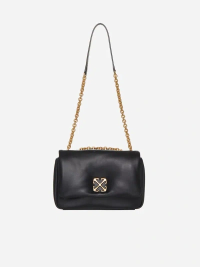 Shop Off-white Jitney Puffer Nappa Leather Bag In Black