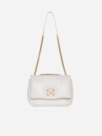 Shop Off-white Jitney Puffer Nappa Leather Bag In White