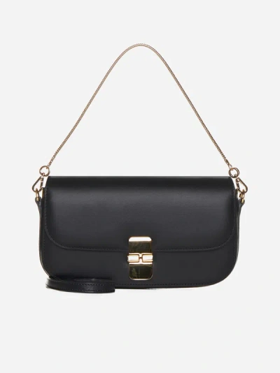 Shop Apc Grace Leather Clutch Bag In Black