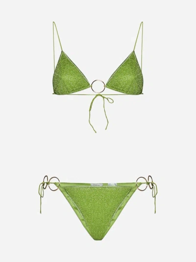 Shop Oseree Lumiere Ring Microkini In Lime