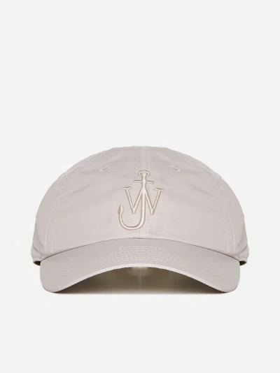 Shop Jw Anderson Logo Nylon-blend Baseball Cap In Grey