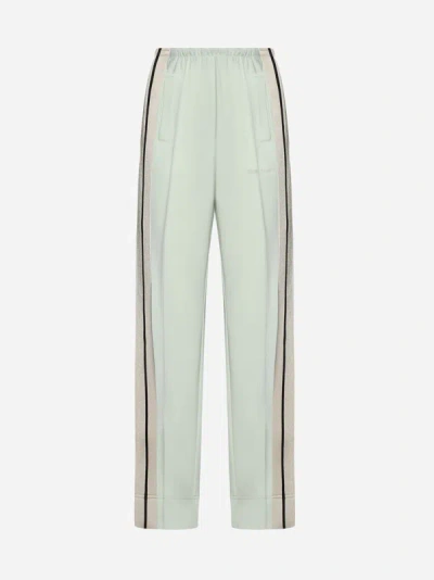 Shop Palm Angels Track Loose-fit Sweatpants In Mint,off,white