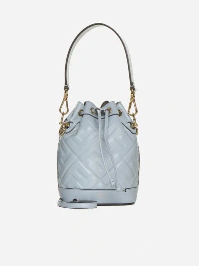 Shop Fendi Mon Tresor Ff Leather Mini Bag In Anice+os