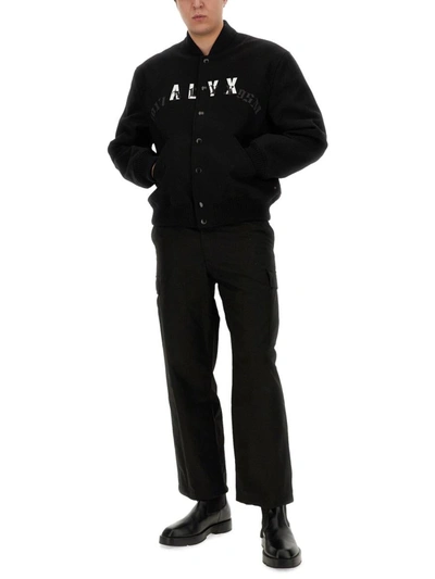 Shop Alyx 1017  9sm Bomber Jacket With Logo In Black