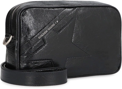 Shop Golden Goose Star Leather Crossbody Bag In Black