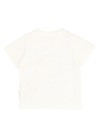 Shop Moncler Genius Broderie Anglaise T-shirt In Beige