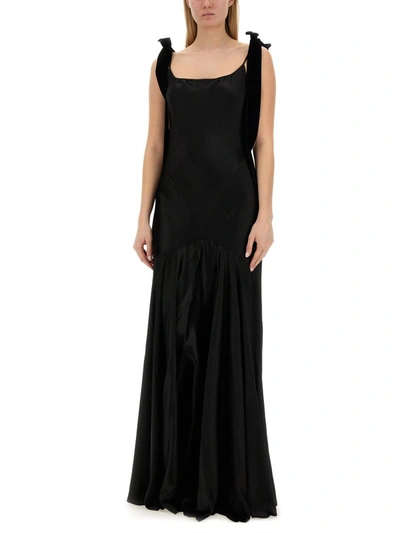 Shop Nina Ricci Long Dress In Black