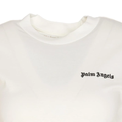 Shop Palm Angels T-shirts And Polos In Bianco