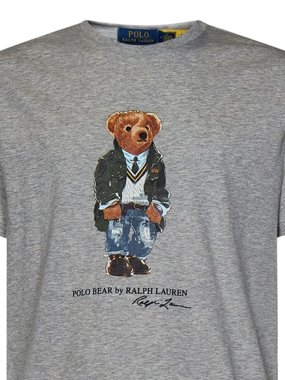 Shop Polo Ralph Lauren T-shirts And Polos In Sp24 Andover Hthr Hrtg Bear