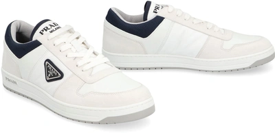 Shop Prada Downtown Re-nylon Low-top Sneakers In White
