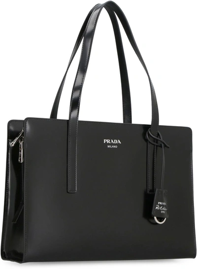 Shop Prada Re-edition 1995 Leather Handbag In Black