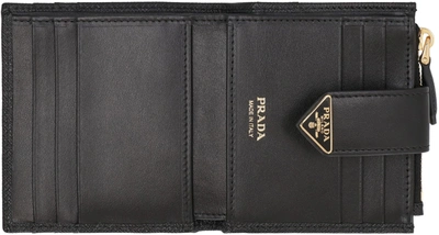 Shop Prada Saffiano Leather Small Wallet In Black