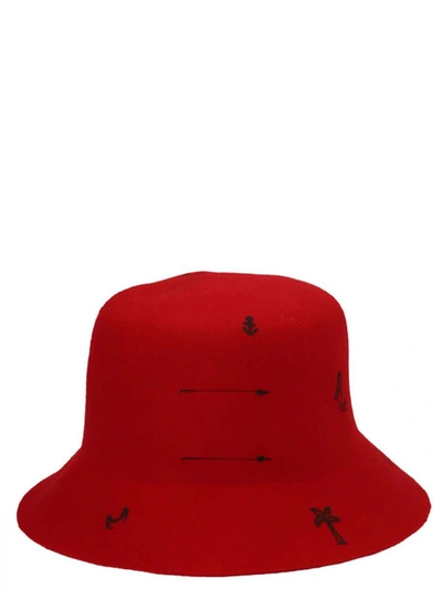 Shop Superduper 'freya'  X Laurent Jorubini Bucket Hat In Red