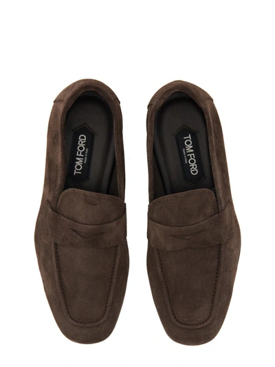 Shop Tom Ford Moccasin "sean" In Brown