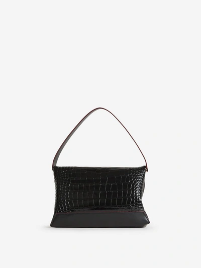 Shop Victoria Beckham Leather Chain Bag In Negre