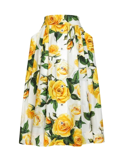 Shop Dolce & Gabbana Midi Skirt With Print In Multicolour