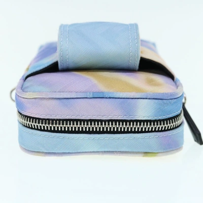 Shop Fendi Baguette Blue Canvas Shoulder Bag ()
