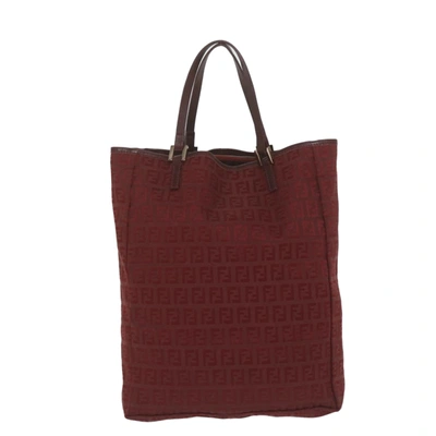 Shop Fendi Red Canvas Tote Bag ()