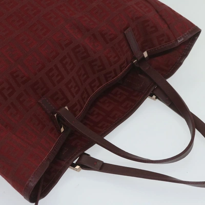 Shop Fendi Red Canvas Tote Bag ()