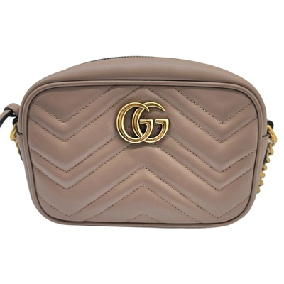 Shop Gucci Marmont Pink Leather Shopper Bag ()