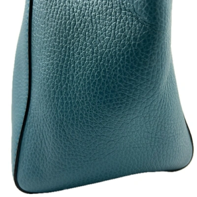 Shop Gucci Swing Blue Leather Shoulder Bag ()