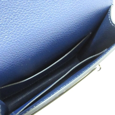 Shop Hermes Hermès Roulis Blue Leather Wallet  ()
