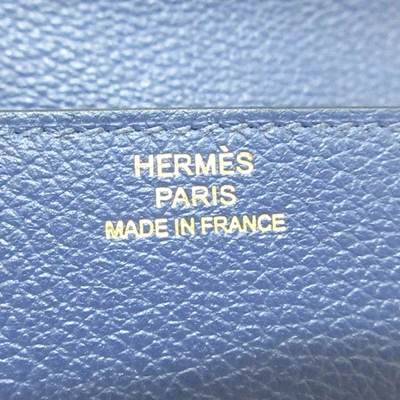 Shop Hermes Hermès Roulis Blue Leather Wallet  ()