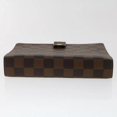 Pre-owned Louis Vuitton Agenda Cover Brown Canvas Wallet  ()
