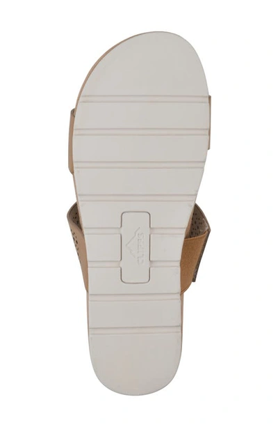 Shop Cliffs By White Mountain Thrilled Laser Cut Sandal In Natural/ Burnished/ Smooth