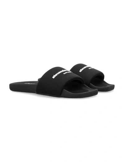 Shop Alexander Wang Pool Slide In Black