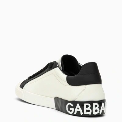 Shop Dolce & Gabbana Dolce&gabbana Portofino Vintage Trainer In White