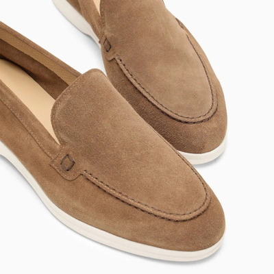 Shop Doucal's Hazelnut Suede Moccasin In Brown