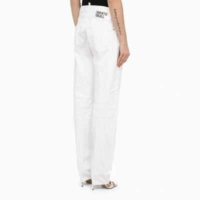 Shop Dsquared2 Trousers With Wear In White