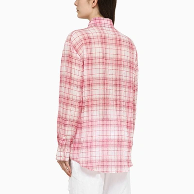 Shop Dsquared2 White/pink Checked Shirt In Multicolor