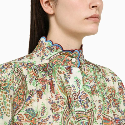 Shop Etro Floral Print Shirt In Multicolor