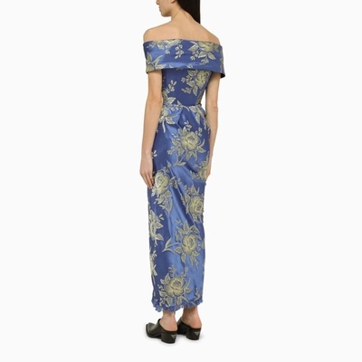 Shop Etro Silk-blend Cocktail Dress With Draping In Multicolor
