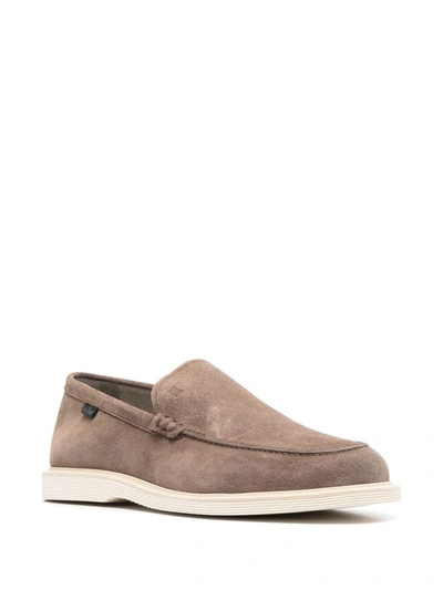 Shop Hogan H633 Millerighe Loafer Shoes In Brown