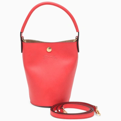 Shop Longchamp Xs Épure Strawberry Bucket Bag In Red
