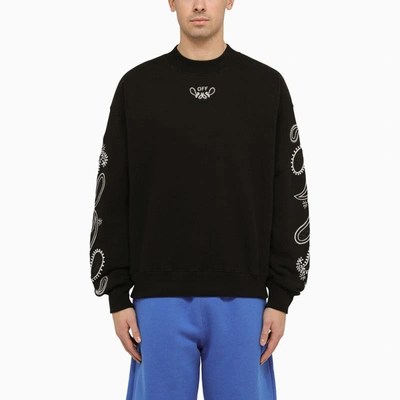 Shop Off-white ™ Crewneck Sweatshirt With Logo Embroidery In Black