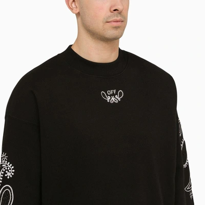 Shop Off-white ™ Crewneck Sweatshirt With Logo Embroidery In Black