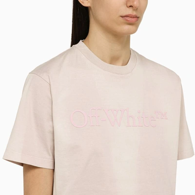 Shop Off-white ™ Cropped T-shirt With Logo In Pink