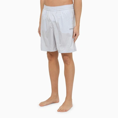 Shop Off-white ™ Ice-white Swimming Costume With Logo In Grey