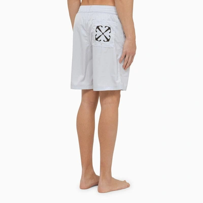 Shop Off-white ™ Ice-white Swimming Costume With Logo In Grey