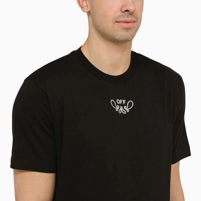 Shop Off-white ™ T-shirt With Logo Embroidery In Black