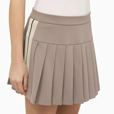Shop Palm Angels Lilac Pleated Mini Skirt In Multicolor