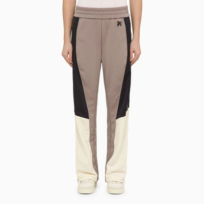 Shop Palm Angels Sporty Lilac Colour-block Trousers In Pink